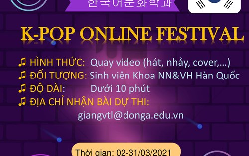 Cuộc thi K-POP ONLINE FESTIVAL tháng 3/2021